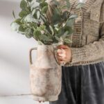 Mitt&Ditt Ceramic Flower Vase with Handles, 11 inch Tall Vase for Centerpieces, ... - Image 4