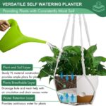 Set of 2-10 Inch Hanging Planters for Indoor Plants with Self-Watering Includes ... - Image 4