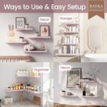 BAYKA Wall Shelves for Bedroom Decor, Pink Floating Wall Shelf for Living Room K... - Image 4