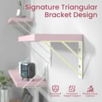 BAYKA Wall Shelves for Bedroom Decor, Pink Floating Wall Shelf for Living Room K... - Image 6