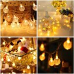 Merdeco Plug in 10ft 20 LED Globe String Lights Indoor Outdoor Decorative Fairy ... - Image 5