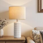 23" Modern Ceramic Table Lamps Set of 2 - Table Lamps for Living room, Farmhouse... - Image 3