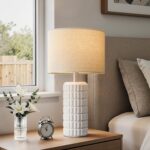 23" Modern Ceramic Table Lamps Set of 2 - Table Lamps for Living room, Farmhouse... - Image 4