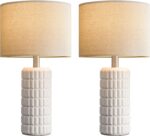 23" Modern Ceramic Table Lamps Set of 2 - Table Lamps for Living room, Farmhouse... - Image 5