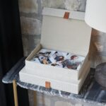 Decorative Photo Storage Boxes with Lids - Set of 2 Beautiful Linen Organizers A... - Image 4