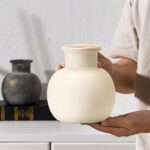 SIDUCAL Spotted Ceramic Modern Vase, 5.8 Inch Rustic Farmhouse Decorative Boho T... - Image 3