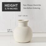 SIDUCAL Spotted Ceramic Modern Vase, 5.8 Inch Rustic Farmhouse Decorative Boho T... - Image 5