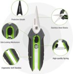 WORKPRO Garden Pruning Shears 2 Pack, 8" Bypass Pruning Shears and 6.25" Straigh... - Image 4