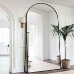 Antok Oversized Full Length Mirror with Stand, 83"x44" Arched Floor Mirror, Alum... - Image 4