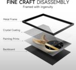 Framed Black and White Modern Luxury Wall Art, 3 Pieces Large Contemporary Print... - Image 6