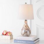 JONATHAN Y 20.5" Seashell Coastal Mini LED Table Lamp for Living Room Office, Wh... - Image 3