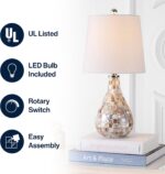 JONATHAN Y 20.5" Seashell Coastal Mini LED Table Lamp for Living Room Office, Wh... - Image 5
