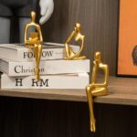 Prettidecor Gold Home Decor Thinker Statue Accents, Set of 3 Thinker Sculptures ... - Image 3