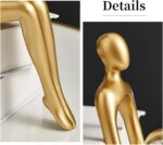 Prettidecor Gold Home Decor Thinker Statue Accents, Set of 3 Thinker Sculptures ... - Image 4