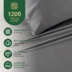 Ivellow 100% Egyptian Cotton Sheets Queen Size Set - 1200 Thread Count 6 PC 18" ... - Image 3
