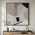 Extra Large Framed Black and White Abstract Wall Art for Living Room, Oversized ... - Image 2