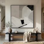 Extra Large Framed Black and White Abstract Wall Art for Living Room, Oversized ... - Image 3