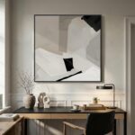 Extra Large Framed Black and White Abstract Wall Art for Living Room, Oversized ... - Image 6