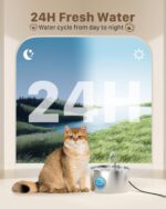 Cat Water Fountain Stainless Steel: 74oz/2.2L Cat Fountain for Drinking - Pet Wa... - Image 4