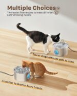 Cat Water Fountain Stainless Steel: 74oz/2.2L Cat Fountain for Drinking - Pet Wa... - Image 5