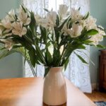 hjn White Flower Vase- Ceramic Vase for Decor, White vase for Flowers, Modern Va... - Image 3