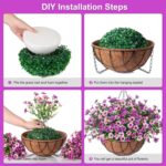 INXUGAO Artificial Silk Flowers Hanging Basket for Outdoor Indoor, Daisy with Eu... - Image 4