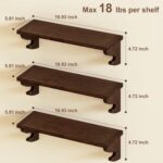 Alsonerbay Wood Floating Shelves for Wall 3 Pack, 17 inch Rustic Wall Shelves wi... - Image 4