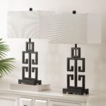 SAFAVIEH Lighting Collection – Greek Key Table Lamp Set of 2 – Oil-Rubbed Bronze... - Image 6