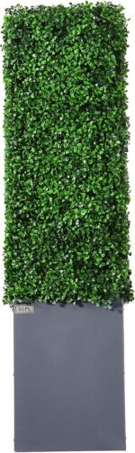 AGPL Upgraded Artificial Boxwood Hedge Wall with Gray Color Planter,Room Divider... - Image 4
