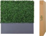 AGPL Upgraded Artificial Boxwood Hedge Wall with Gray Color Planter,Room Divider... - Image 7