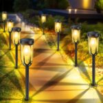 Barleit Solar Lights Outdoor 8 Pack, Solar Pathway Lights, Solar Lights Outdoor ... - Image 3
