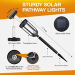 Barleit Solar Lights Outdoor 8 Pack, Solar Pathway Lights, Solar Lights Outdoor ... - Image 4