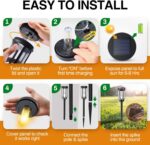 Barleit Solar Lights Outdoor 8 Pack, Solar Pathway Lights, Solar Lights Outdoor ... - Image 7