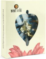 SATVIK - 1 Pc, Blue - Designer Ganesh Wall Hanging on Resin Leaf – Epoxy Decorat... - Image 6