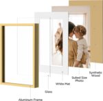 eletecpro Aluminum Gallery Wall Frame Set of 7, Including 1Pc 11x14, 2Pcs 8x10, ... - Image 3
