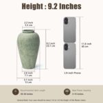 Ceramic Flower Vase Home Decor - 9.2 inch Large Farmhouse Table Vases, Rustic De... - Image 6