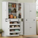 IRONCK Kitchen Pantry Cabinet 72" Height, Freestanding Cupboard with Drawer, Sli... - Image 3