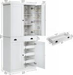 IRONCK Kitchen Pantry Cabinet 72" Height, Freestanding Cupboard with Drawer, Sli... - Image 4