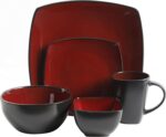 Gibson Elite Soho Lounge Square Reactive Glaze Stoneware Dinnerware Set, Service... - Image 4