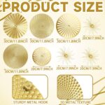 8 Pcs Gold Wall Decor Modern Metal Decor Metal Starbursts Radial Plate Art Hangi... - Image 4