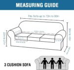 H.VERSAILTEX Modern Velvet Plush 4 Piece High Stretch Sofa Slipcover Furniture P... - Image 3