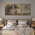 MUDECOR Framed Wall Art Print Set Vintage Landscape Rustic Tree and Mountain Vie... - Image 5
