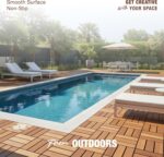 Premium Acacia Wood Interlocking Deck Tiles, 9 PCS 12"x12"x0.9" Patio Flooring, ... - Image 3
