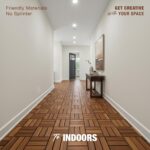 Premium Acacia Wood Interlocking Deck Tiles, 9 PCS 12"x12"x0.9" Patio Flooring, ... - Image 4