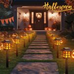 GIGALUMI Solar Lights for Outside,16 Pack Flickering Flame LED Solar Outdoor Lig... - Image 3