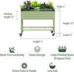 Rolling Elevated Raised Garden Bed-V Series, 2' x 4' Garden Beds with Legs & Sto... - Image 3