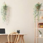 Fake Hanging Plant Decor Indoor, Eucalyptus Artificial Faux Plants in Wall Woven... - Image 3