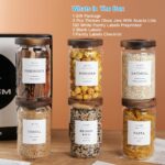6 Set Glass Pantry Storage Jars with Acacia Airtight Lid - 23oz Thicken Glass Ki... - Image 3