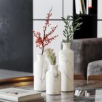 Creative Scents White Marble Look Vases Home Decor - Vase Set of 3 - Perfect for... - Image 3