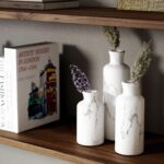 Creative Scents White Marble Look Vases Home Decor - Vase Set of 3 - Perfect for... - Image 4